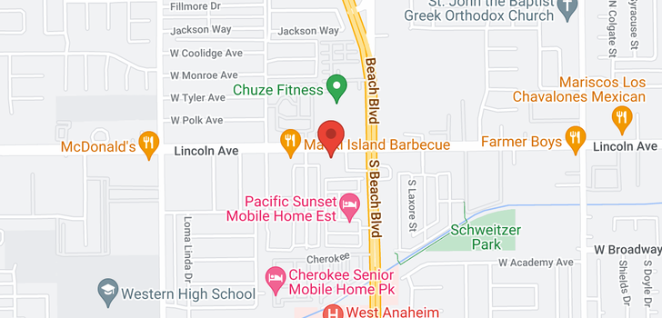 map of 211 S.Beach Blvd Anaheim, CA 92804